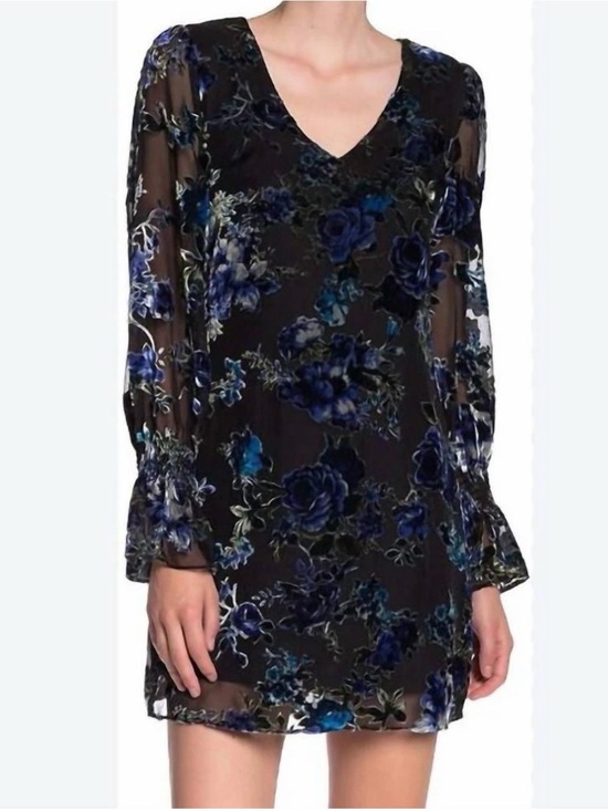 Laundry By Shelli Segal Dresses & Skirts - NWT Laundry By Shelli Segal Black Dress with Blue Floral Print